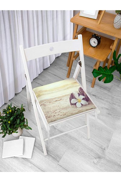 Realhomes Modern Flower Pattern Digital Printed Zippered Chair Cushion