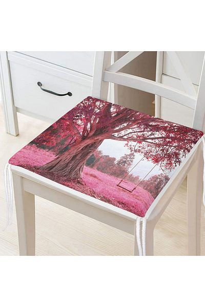 Realhomes Tree Themed Digital Printed Zippered Chair Cushion