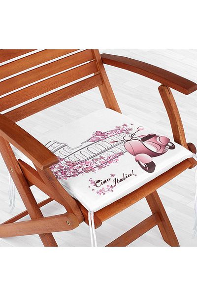 Realhomes Modern Italy Digital Printed Zippered Chair Cushion