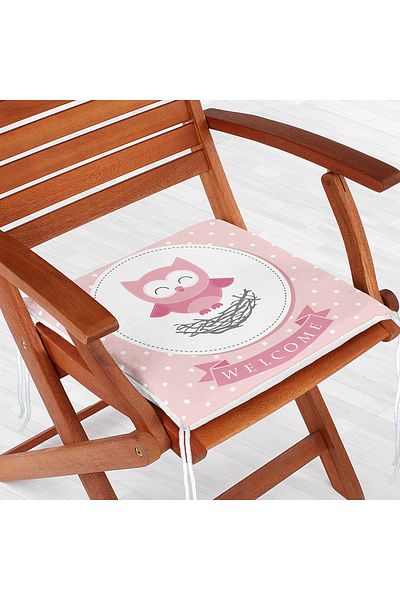 Realhomes Cute Owl Digital Printed Zippered Chair Cushion