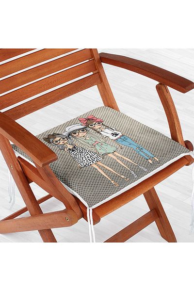 Realhomes Fashion Girls Digital Printed Modern Zippered Chair Cushion