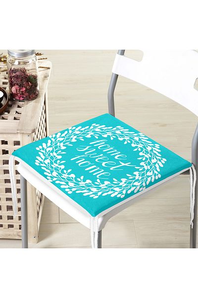 Realhomes Home Sweet Home Digital Printed Zippered Chair Cushion
