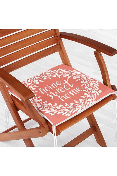 Realhomes Home Sweet Home Digital Printed Zippered Chair Cushion