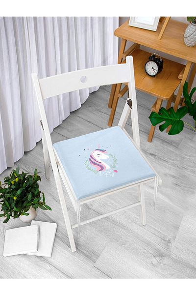 Realhomes Pernă pentru scaun cu fermoar pentru podea cu design Magic Unicorn