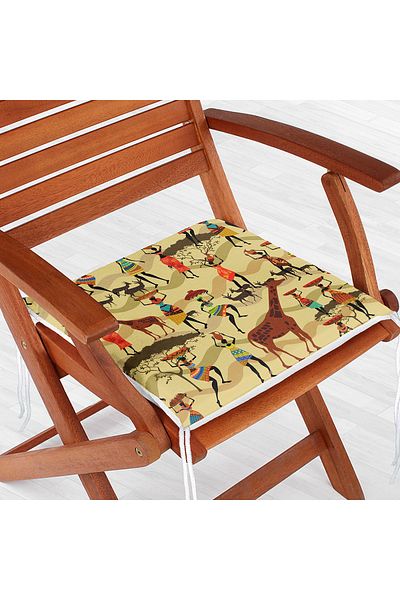 Realhomes Ethnic African Patterned Special Design Zippered Chair Cushion