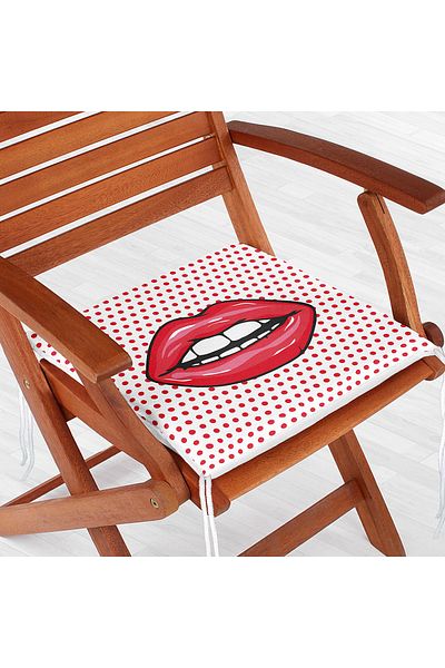 Realhomes Digital Printed Zippered Chair Cushion with Lip Picture