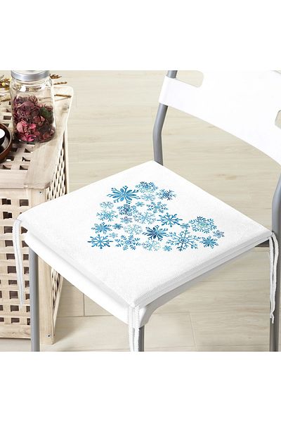 Realhomes Modern Heart Digital Printed Zippered Chair Cushion