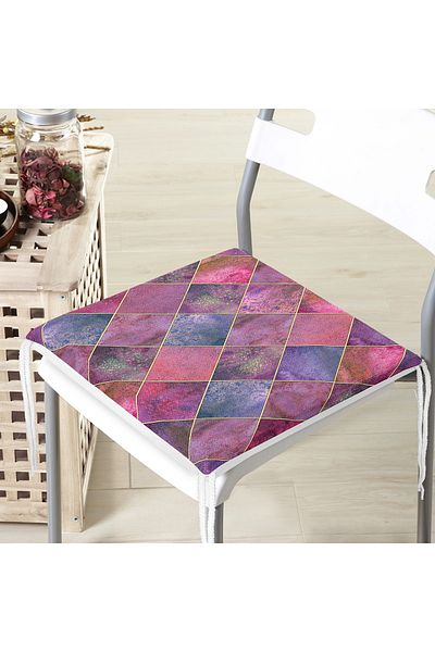 Realhomes Pernă pentru scaun cu fermoar, culori geometrice, design modern