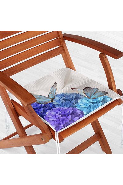 Realhomes Butterfly World Digital Printed Zippered Chair Cushion