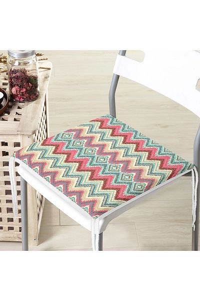 Realhomes Modern Marbling Pattern Digital Printed Zippered Chair Cushion