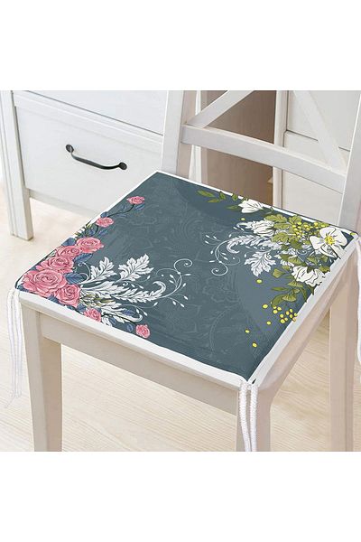 Realhomes Digital Printed Zippered Chair Cushion with Modern Art Design