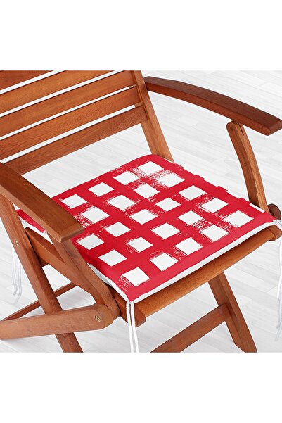 Realhomes Geometrijski kvadratni motiv, jastuk za stolicu sa rajsferšlusom na...