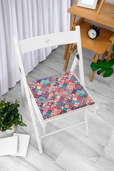 Realhomes Ethnic Geometric Patterned Special Design Modern Zippered Chair Cushion