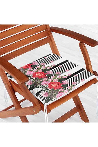 Realhomes Sheet Music Themed Digital Printed Zippered Chair Cushion