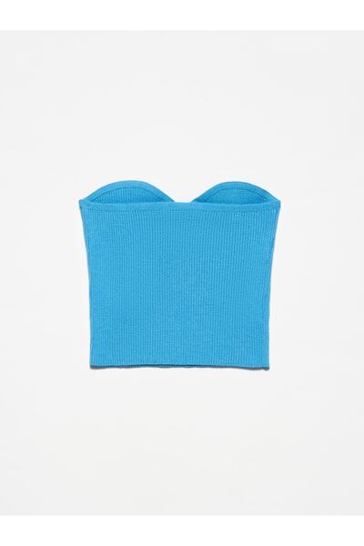 Dilvin 2654 Knitwear Bustier-purple turquoise