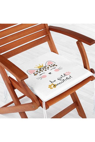 Realhomes Pernă de scaun modernă cu fermoar tematică Be Wild & Beautiful pe fundal alb