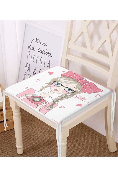 Realhomes Fashion Girl, pernă de scaun modernă cu fermoar, imprimată digitală