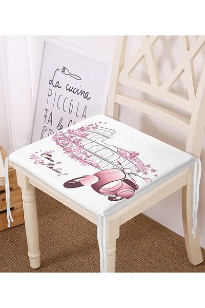 Realhomes Modern Italy Digital Printed Zippered Chair Cushion
