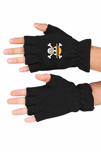 Tasarım Dünyam One Piece Printed Winter Cutout Fleece Gloves Bll3086