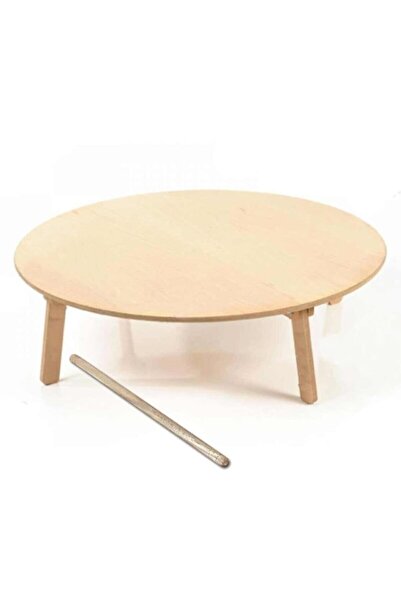 Genel Markalar Oklava Ø60cm Katlanır Yufka Açma Tahtası Mdf Ahşap Sofra Kaydı...