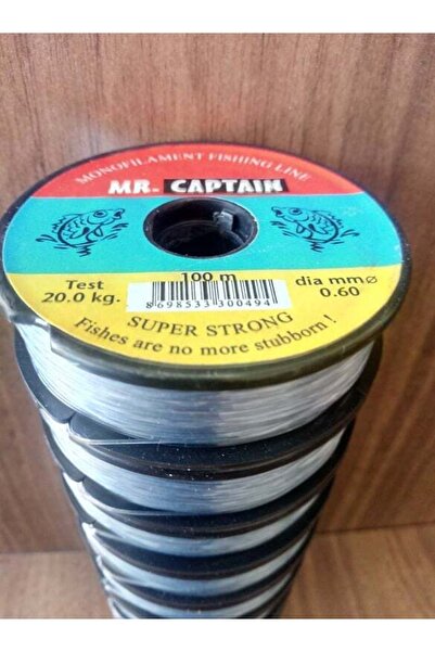 MR.CAPTAIN Olta Misinası Açık_mavi Renk 100 Mt 0,60mm 20,0 Kğ...