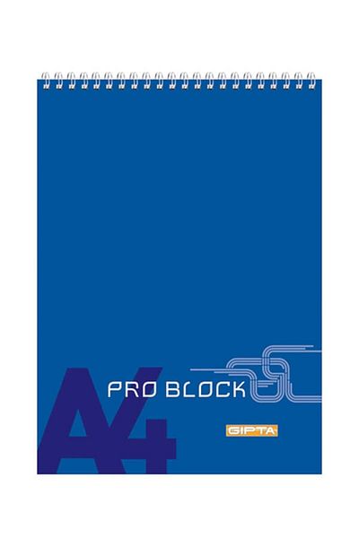 Gıpta Pro Block Spiral Cardboard Cover Memo Pad (a4)-40 Sheets (Striped)