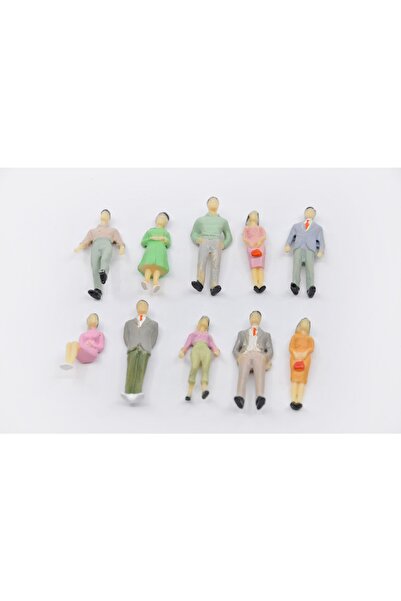 Maketix 20 Adet Maket Insan Figür - Renkli - 1/50 Ölçekli 1:50 3-3,5cm