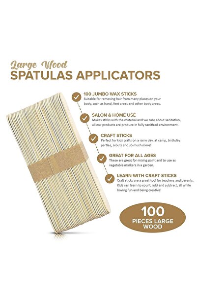 Janissary 5 Kutu - 50 Lik Abeslang Tahta Dil Çubuğu Basacağı - Ağda Spatulası,( 250 Adet )