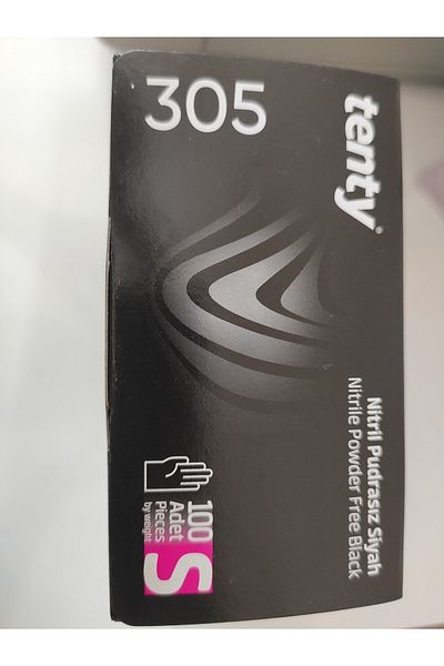 Tenty Nitrile Powder Free Black 100pcs (s)