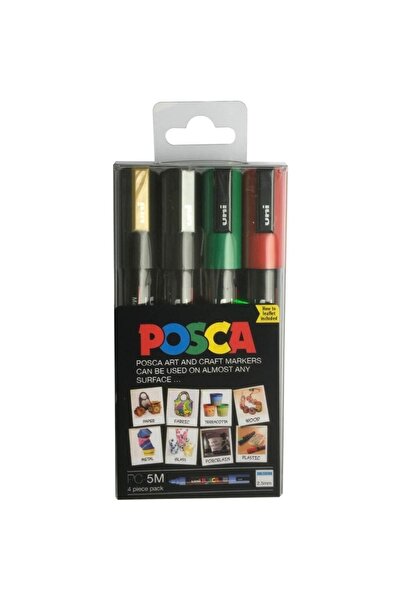 Uni قلم بوسكا PC-5m 1.8-2.5 ملم مجموعة من 4 قطع