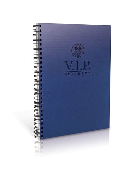 Gıpta VIP Spiral Leather Cover Notebook (a4)-140 Sheets ( Checkered)