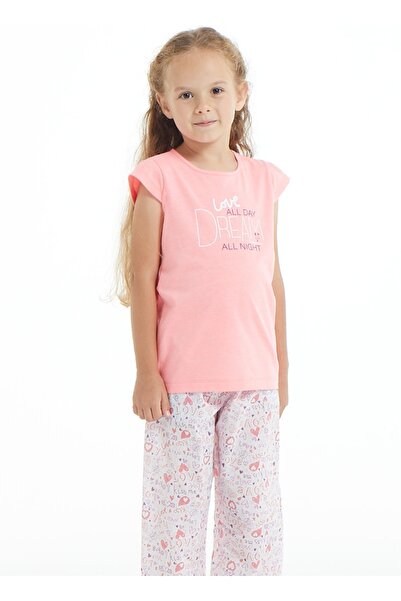 Blackspade 50814 Neon Pink Cotton Short Sleeve Girl's Pajama Set