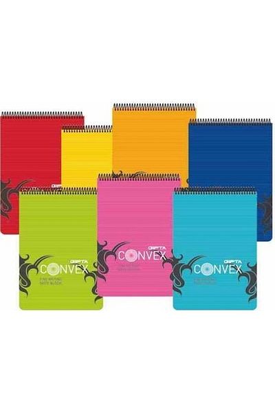 Gıpta Convex Spiral PP Cover Memo Pad (a4)-100 Sheets (Striped)