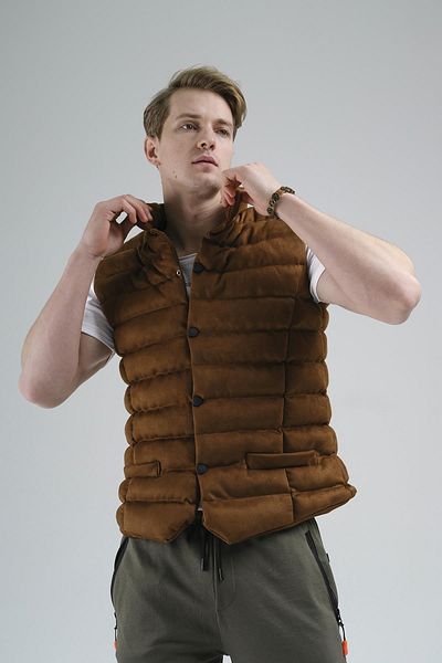 Oksit Ανδρικό φανελάκι από καστόρι Tobia Slim Fit Pocket Filled