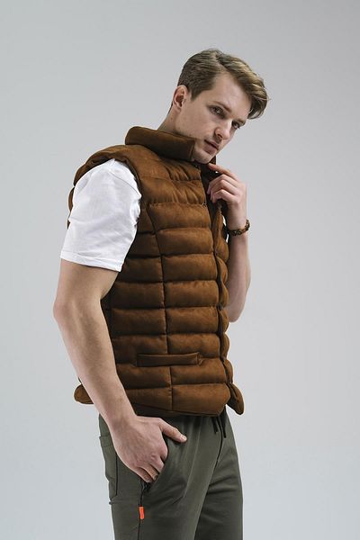 Oksit Ανδρικό φανελάκι από καστόρι Tobia Slim Fit Pocket Filled
