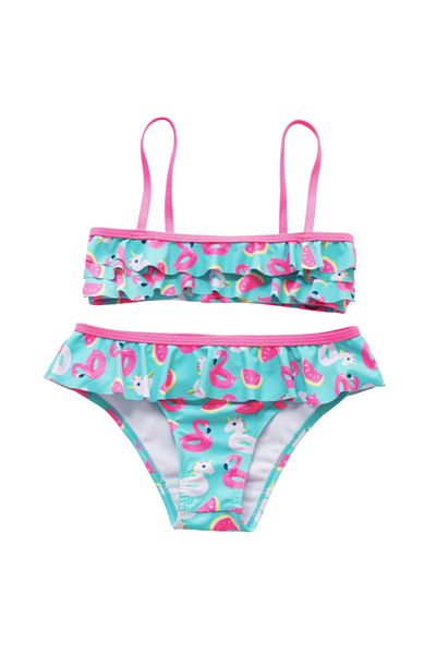 Petityu Μπικίνι Unicorn Flamingo Simit Ροζ Μέντα Πράσινο Φιρίφι