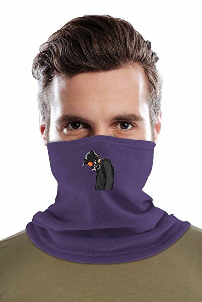 herotasarım Зимовий мотоциклістський принтований полярний комір - Bll3290