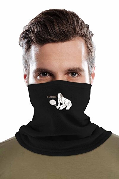 Tasarım Dünyam Зимовий светр з тенісним візерунком - з принтом на комірі Bll2114