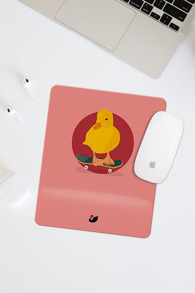 Özer Store Minimal Drawing Wrist Support Rectangular Mouse Pad Mouse Pad