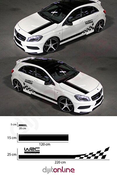 Dijitonline 5 قطع ملصق سيارة - غطاء محرك السيارة - مارشبييل - مرآة جانبية - 2...