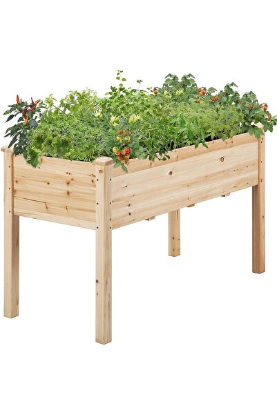 HSGLOBAL Yükseltilmiş Bahçe Yatağı 120 X 40 X 75 Cm Ayaklı Bahçe/arka Bahçe/v...