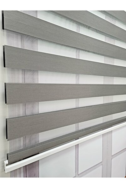 BBB Gri Zebra Stor Perde Alüminyum Kasalı Mz510