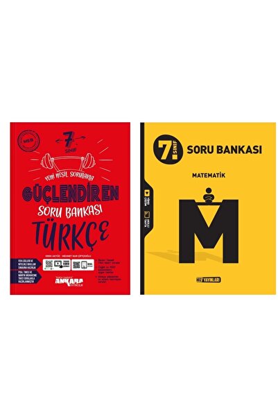 Ankara Yayıncılık 7.sınıf Güçlendiren Türkçe Soru Bankası + Hız Yayınları Mat...