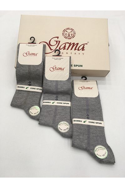 Gama Çorap 3 броя тънки летни мъжки чорапи от бамбук, 100% естествени, без найлон, с шарки
