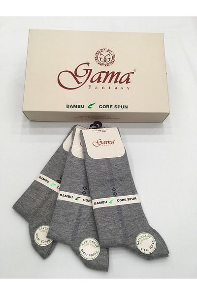 Gama Çorap 3 броя тънки летни мъжки чорапи от бамбук, 100% естествени, без найлон, с шарки