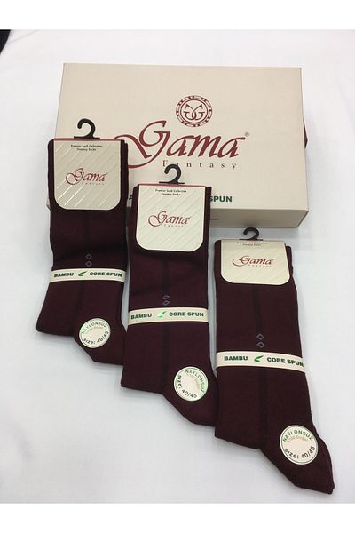 Gama Çorap 3 броя тънки летни мъжки чорапи от бамбук, 100% естествени, без найлон, с шарки