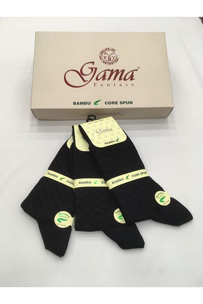 Gama Çorap 3 броя тънки летни мъжки чорапи от бамбук, естествен найлон, с жакардов шарен мотив