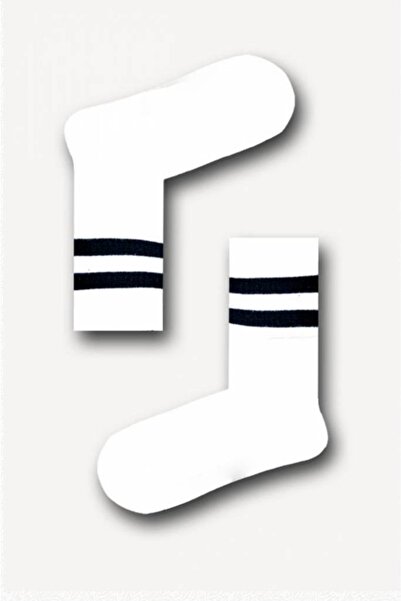 Tyson Socks Sosete de tenis cu dungi negre -albe unisex