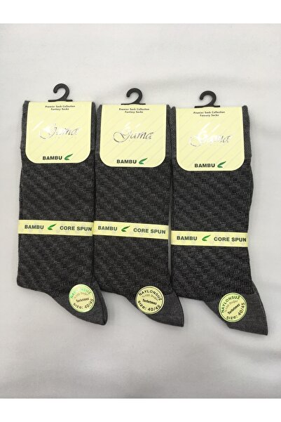 Gama Çorap 3 пари бамбукових 100% натуральних шкарпеток без нейлону з жакардовим візерунком для літа