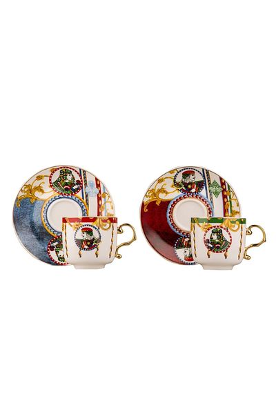 Lucky Art Lucky 2-Piece Bone Tea Cup Set